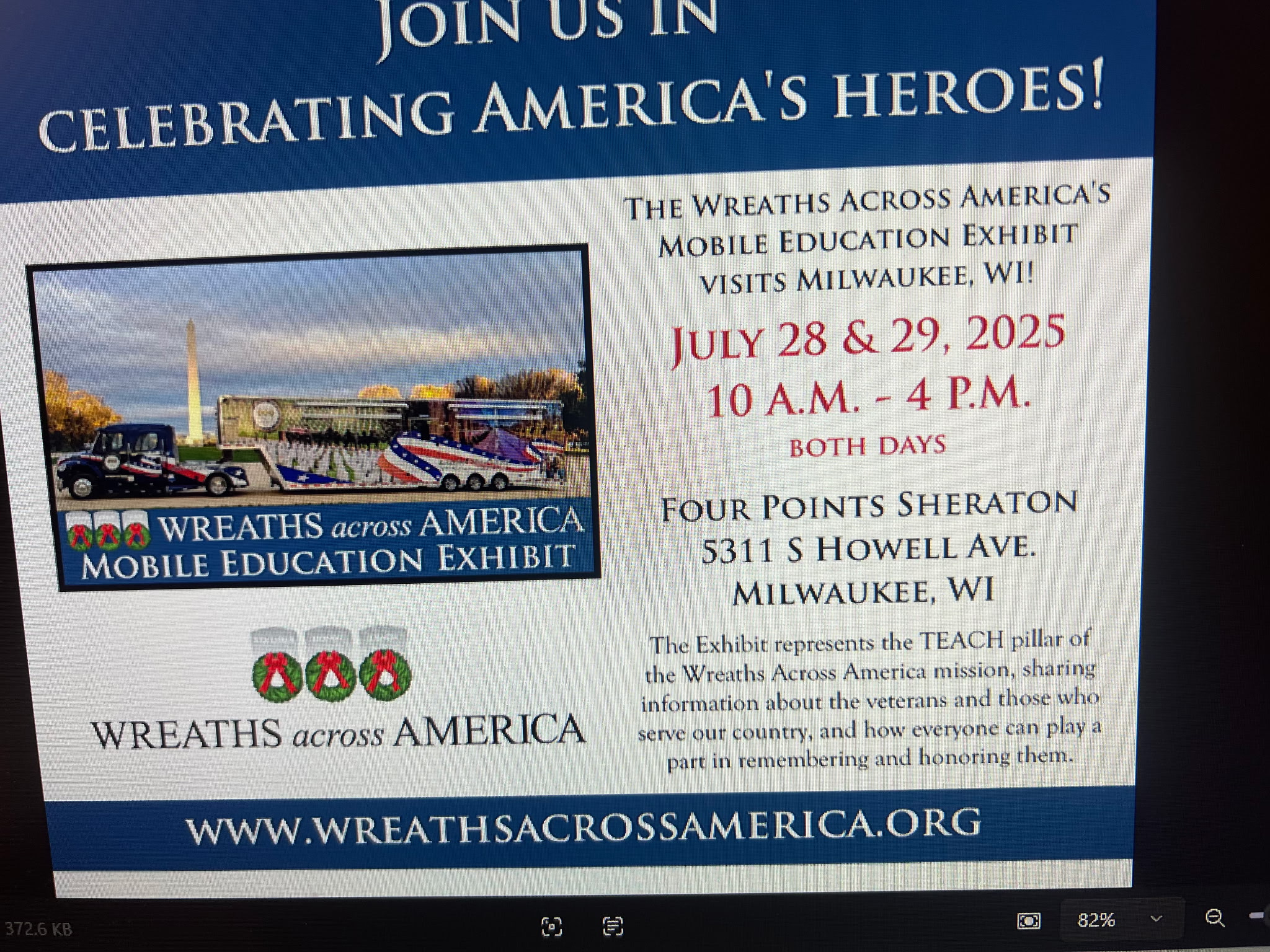 Wreaths Across America: Mobile Education Exhibit